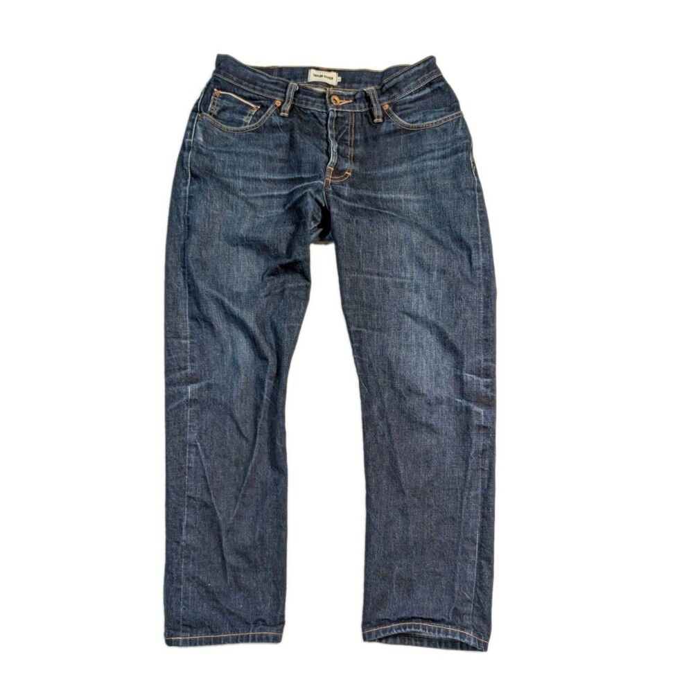 Taylor Stitch Men's Democratic Jeans Size 32 (30x28 Measured) Indigo Blue Denim